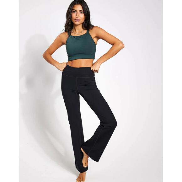 NEW Girlfriend Collective Compression High-Rise Waisted Flare Legging Black - Picture 1 of 9